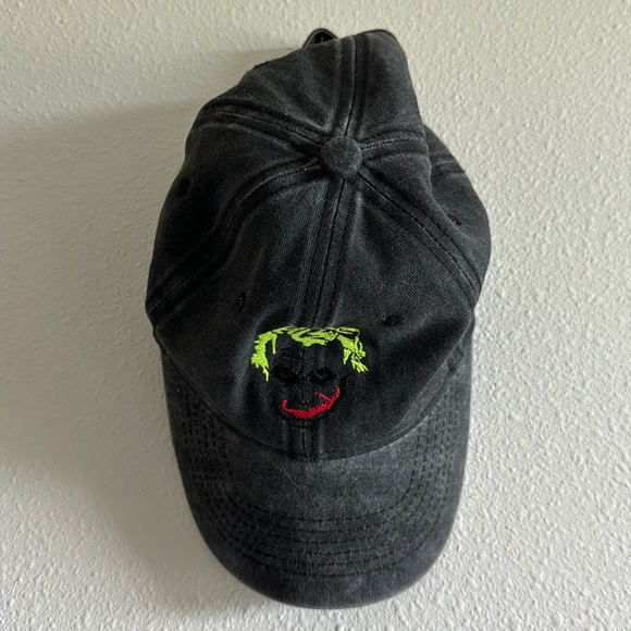 Faded Black Designed JOKER Embroidered Hat - New and Hand Made! - Picture 1 of 6